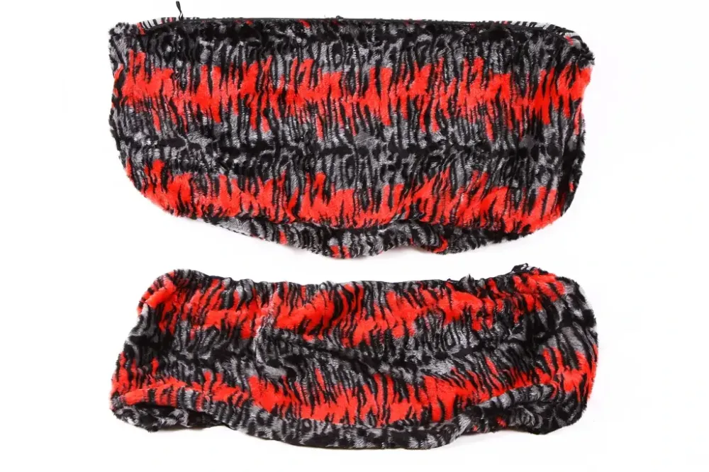 Чехли на сидіння хутра хутряний чорний/серий/червоний Вінниця - фото 3