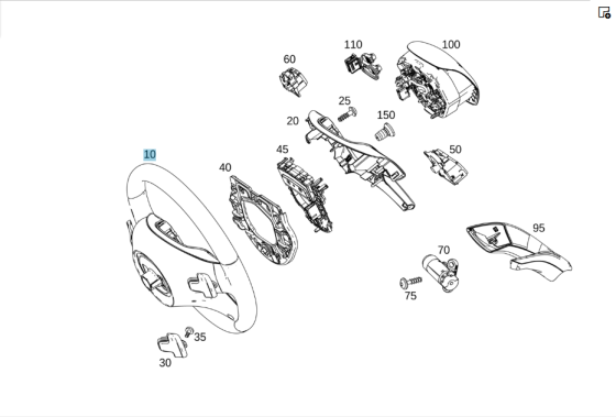 Mercedes-Benz  A0024604403 9E38 Кермо з дерев'яними вставками GL/GLS X166 Одеса