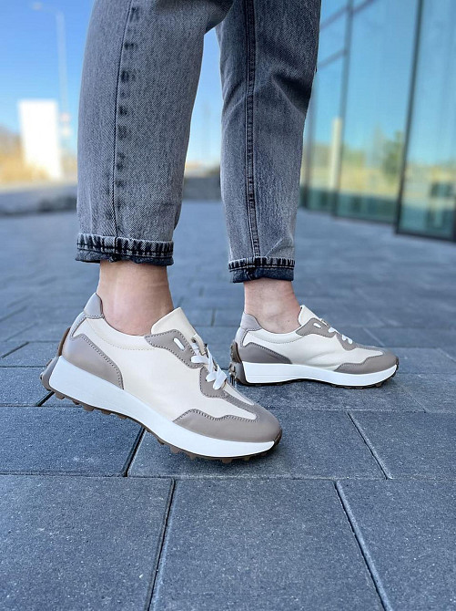 EMELI Кросівки жіночі EMELI 171/32 білі+капучіно (весна-осінь, шкіра натуральна) (4995) Коломыя - изображение 9