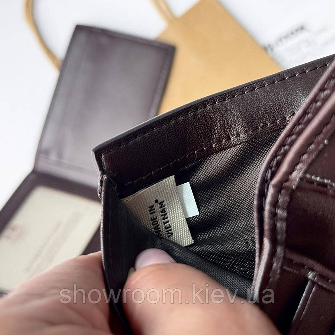 Чоловічий брендовий портмоне з картхолдером Coach (1381) brown Київ - фото 8