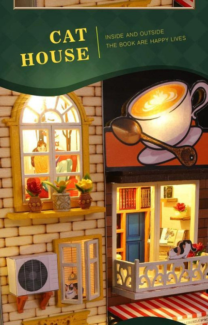 3D Румбокс DIY Coffee Slow Time House + Пылезащитный купол (ES007-B) Киев - изображение 8