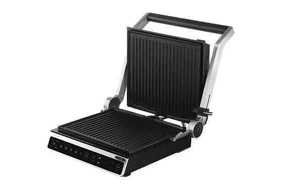 Гриль ARDESTO прижимний 2000Вт, темп. режимів-6, з`ємні пластини, розкриття на 180°, сріблястий Киев