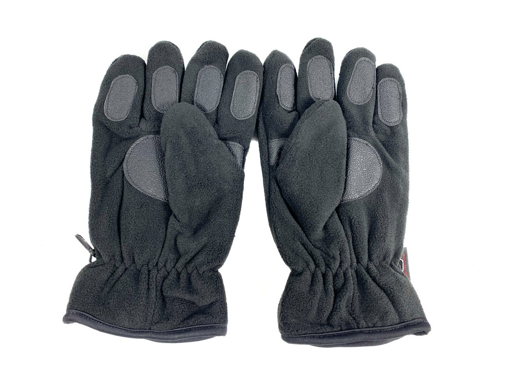 Військові двошарові теплі флісові рукавички для військових, армійські рукавички чорні, військові рукавички Кам'янець-Подільський - фото 2