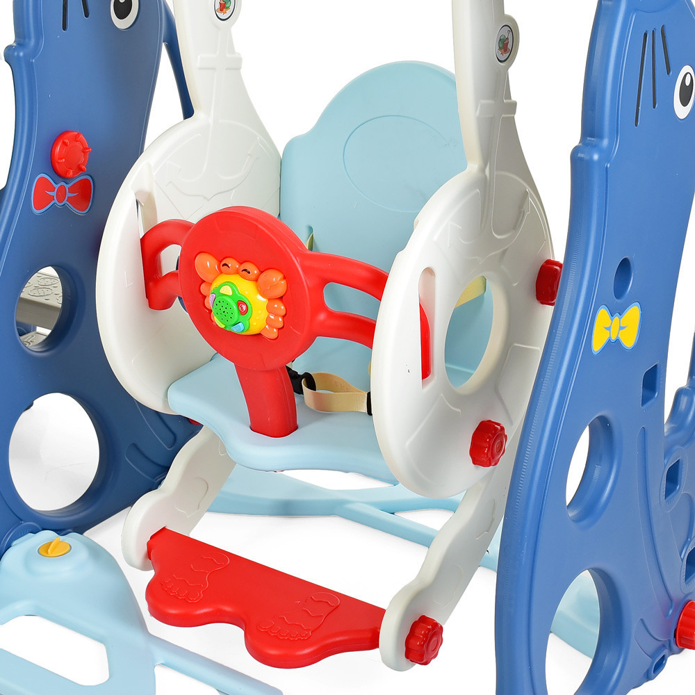 Детский игровой комплекс Bambi 3в1 (горка качеля баскетбол) (WM19020-4) для детей Киев - изображение 6