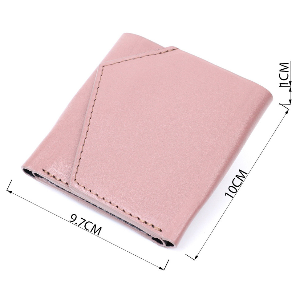 Красивый компактный кошелек из натуральной кожи GRANDE PELLE 16801 Пудровый Киев - изображение 3