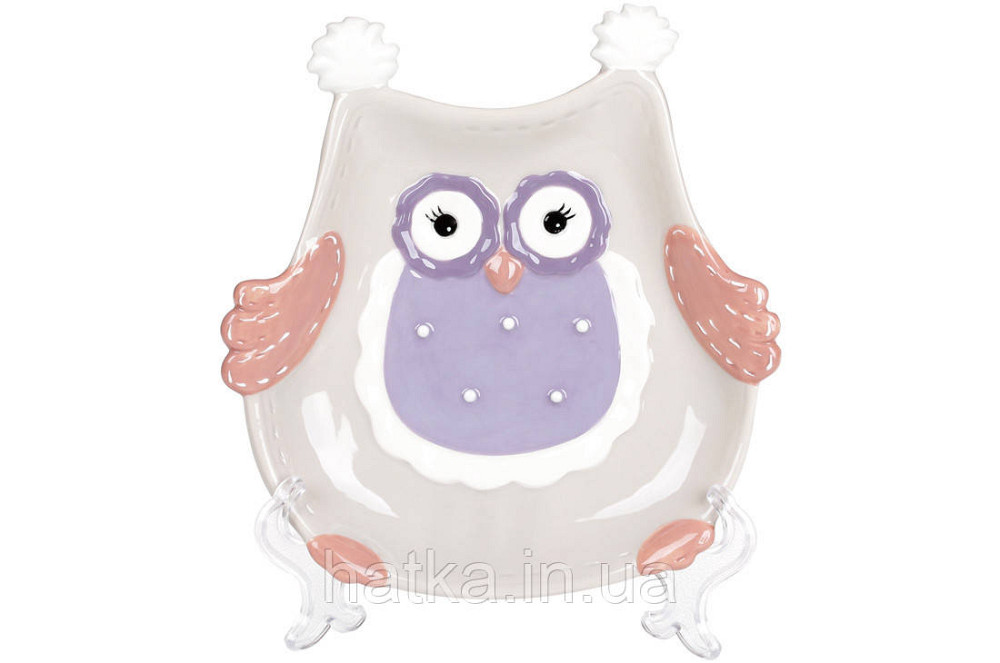 Блюдо керамическое Совушка 18.9*17.7*3.6см  834-827 Киев - изображение 1