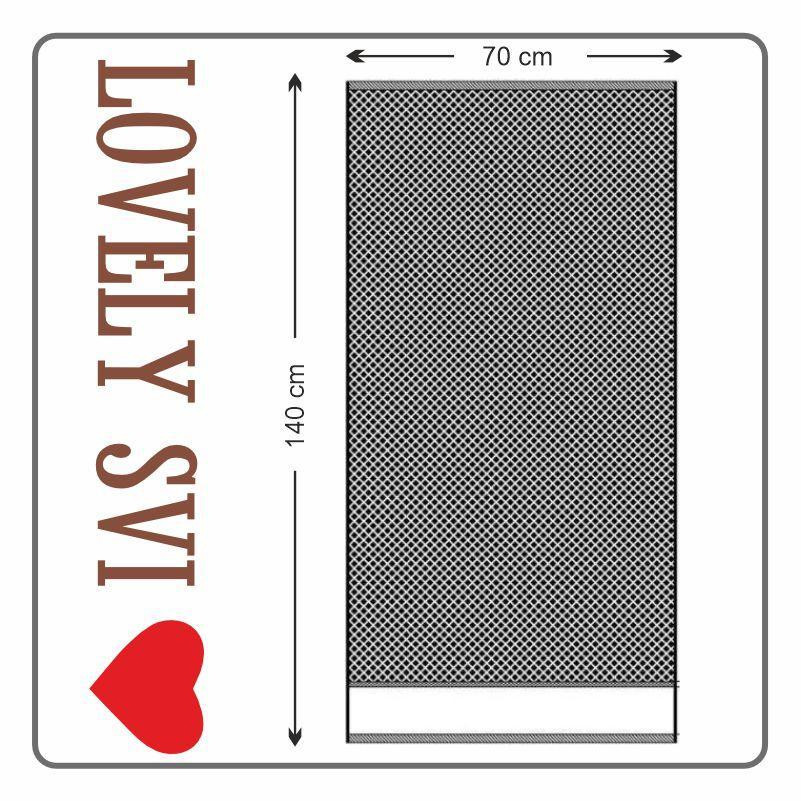 Полотенце банное Lovely Svi хлопок жаккардовое в подарочном пакете - 70 х 140 см Diamond Grid Коричневый Киев - изображение 7