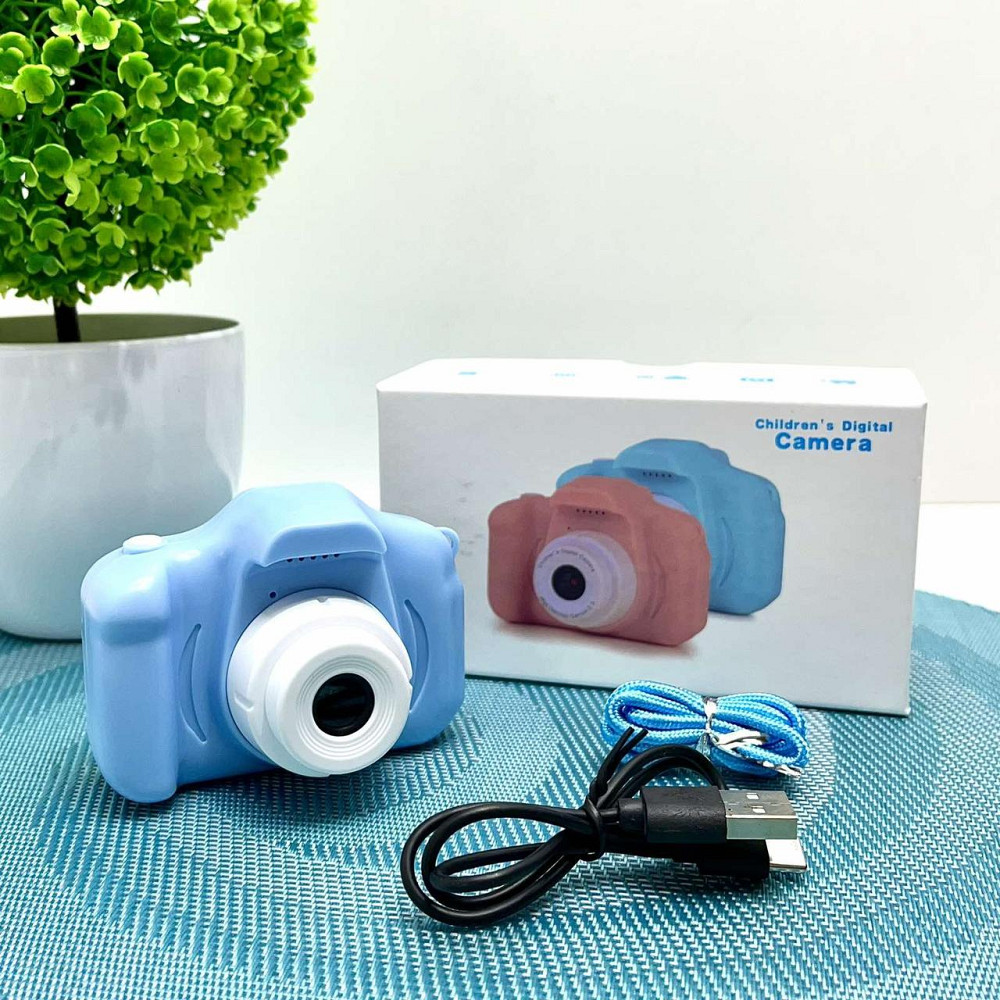 Фотоапарат дитячий відео фото ігри прослуховування музики підтримує microSD у коробці Блакитний (C 48359) Чернігів - фото 1