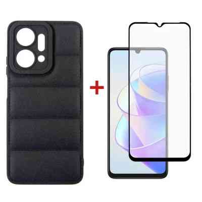 Чехол для мобильного телефона Dengos Kit for Honor x7a case + glass (Black) (DG-KM-55) Винница