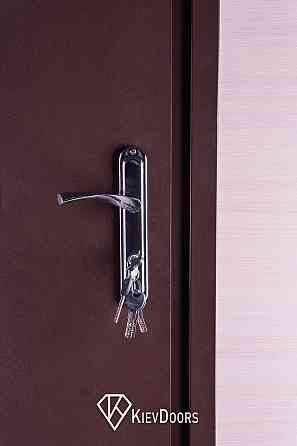 Двери Металл/ДСП+притвор, Шагрень 8017 снаружи, внутри ДСП 16 мм, толщина короба 80 мм, полотно 50 Киев