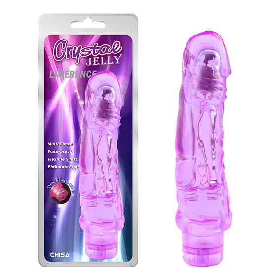 Вибромассажер Chisa Crystal Jelly Limerence с ярко выраженной головкой, фиолетовый Sex Aura Киев