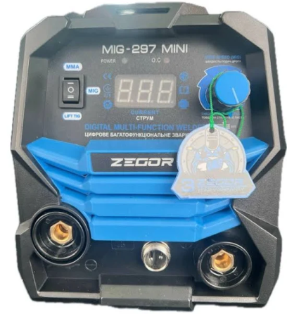 Зварювальний напівавтомат Zegor MIG/MMA/TiG-297 MINI : 4.2 кВт, електрод 1.6-4.0, дріт 0.8-1.0 мм Київ