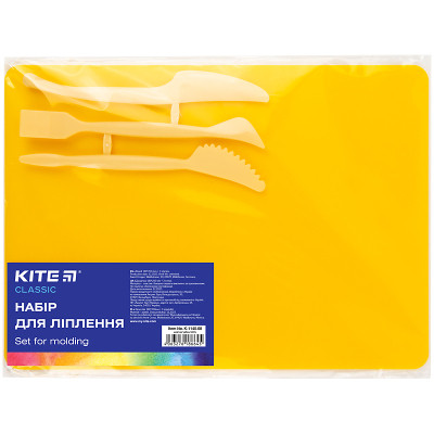 Доска для пластилина Kite набор Classic доска + 3 стека, желтый (K-1140-08) Винница - изображение 1
