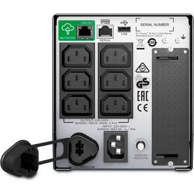Пристрій безперебійного живлення APC Smart-UPS 750VA LCD SmartConnect (SMT750IC) Вінниця - фото 2