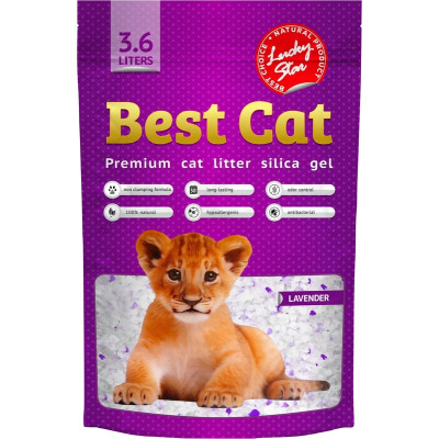 Наповнювач для туалету Best Cat Силікагелевий Purple Lawender 3.6 л (4820281500312) Вінниця - фото 1