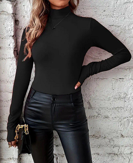 Женский утепленный базовый боди турецкое микромасло с начесом 46 Одесса - изображение 4