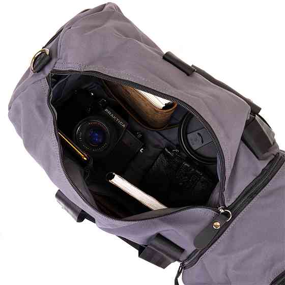 Спортивная сумка текстильная Vintage 20641 Серая Киев