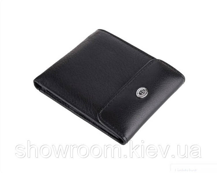 Мужское кожаное портмоне на кнопке (1551) подарочная упаковка Киев - изображение 1