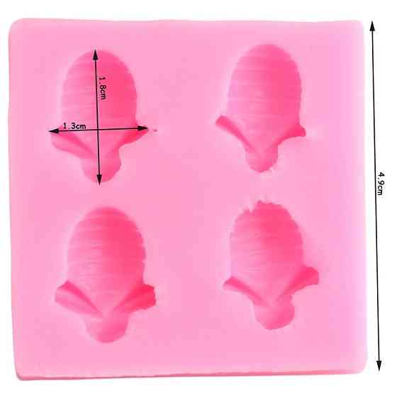 Молд силиконовый Пчелы 49 на 49 мм розовый Киев