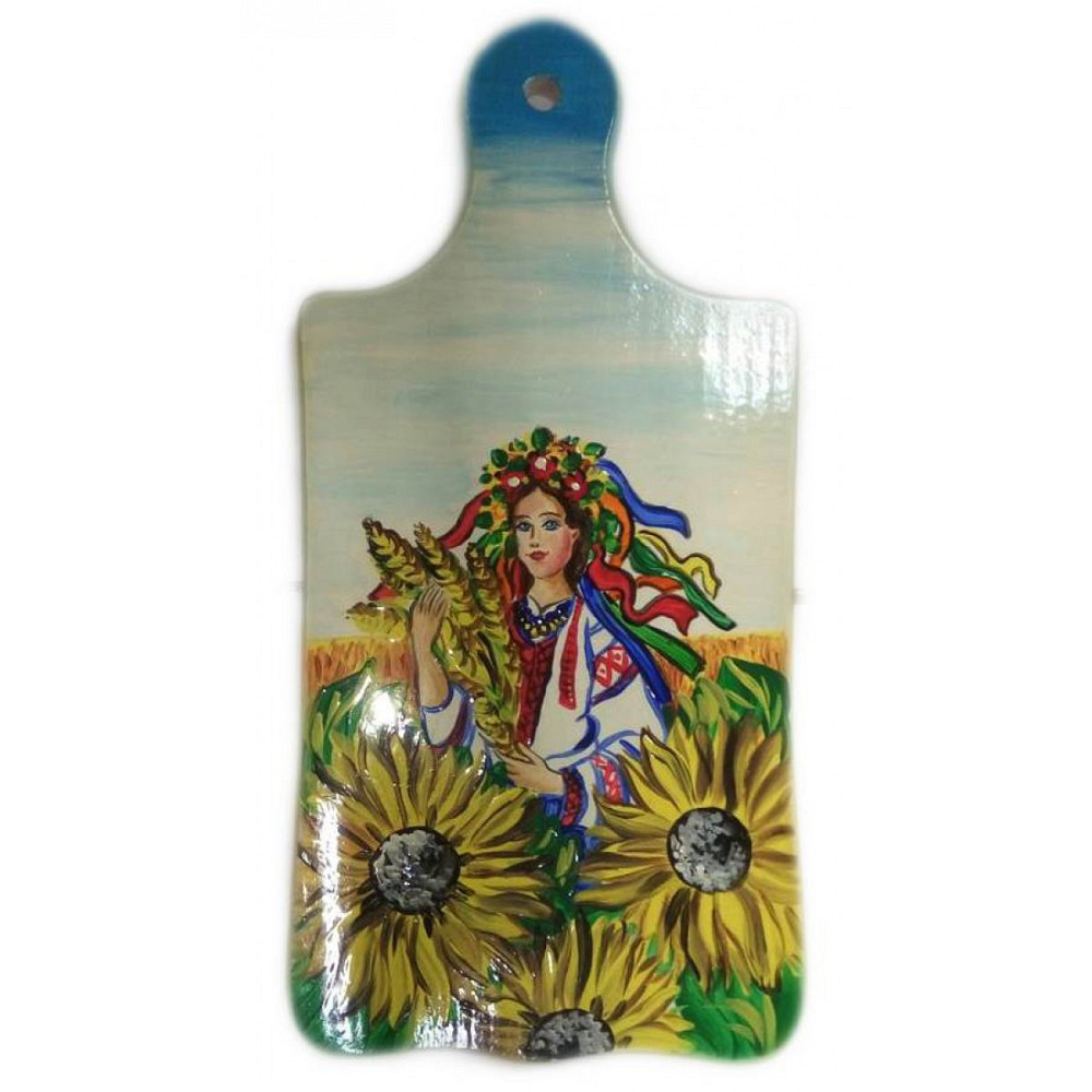 Дошка обробна для кухні Українка з пшеницею Київ - фото 1