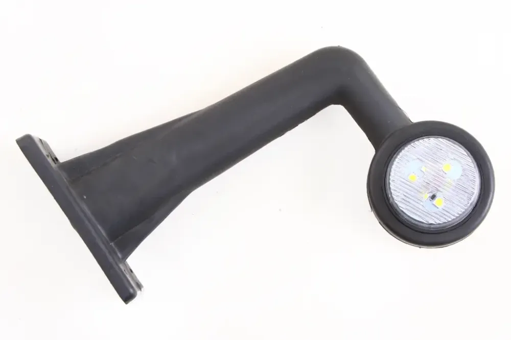 Габаритний бічний ріжок 19см диодний кривий червоний/білий Вінниця - фото 2