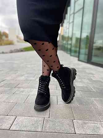 Черевики жіночі RONE BALMAN чорні натуральна замша висота 13см (2760) Коломия