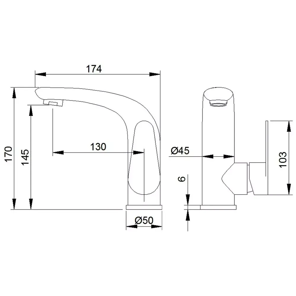 Смеситель для умывальника WEZER INX1A-04 сатин Киев - изображение 5