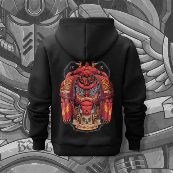 Худи мужское с принтом WarHammer 40K Blood Angels Размер 44 Anime1123 Днепр