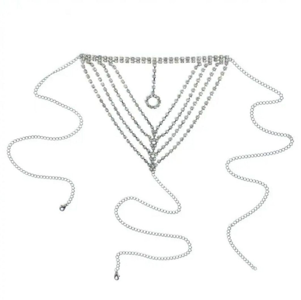 Стринги с цепочками и камнями one size серебристый Киев - изображение 3