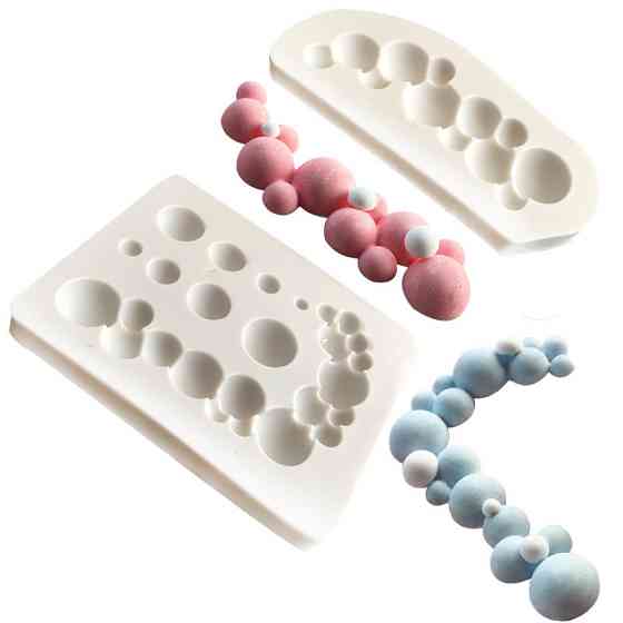 Молд силиконовый Шарики 2 штуки серый Киев