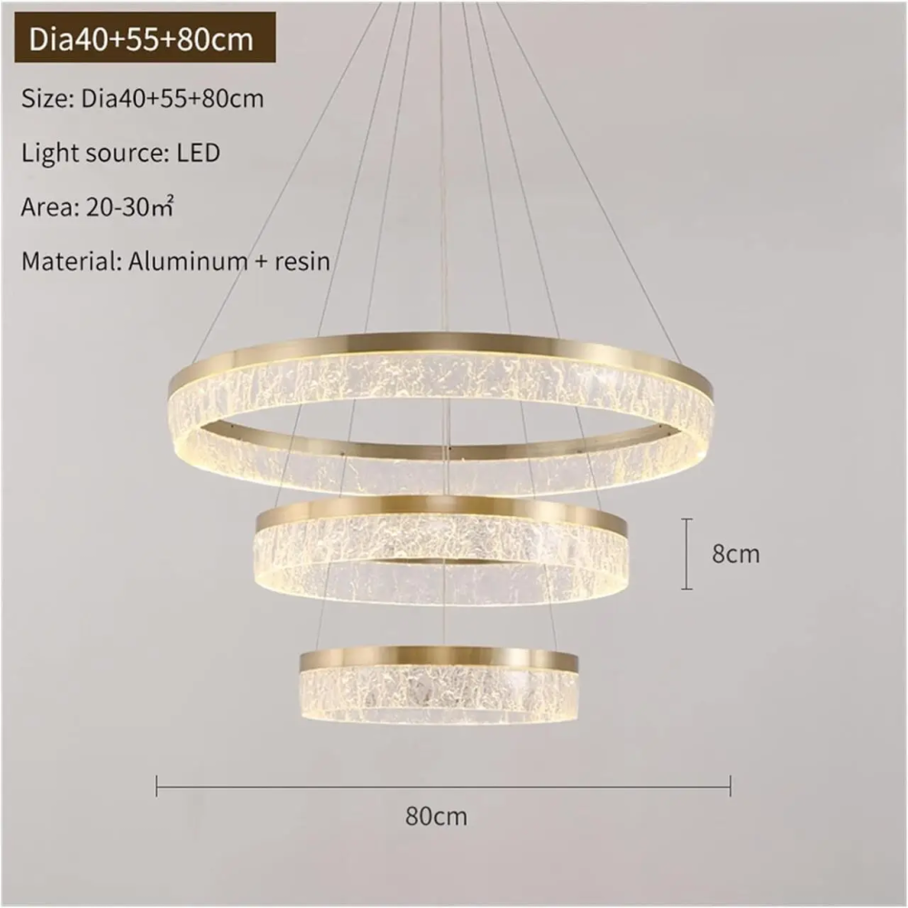 Світлодіодна люстра 3 Сестри PJ899 (75см) Коричнева Вінниця - фото 8