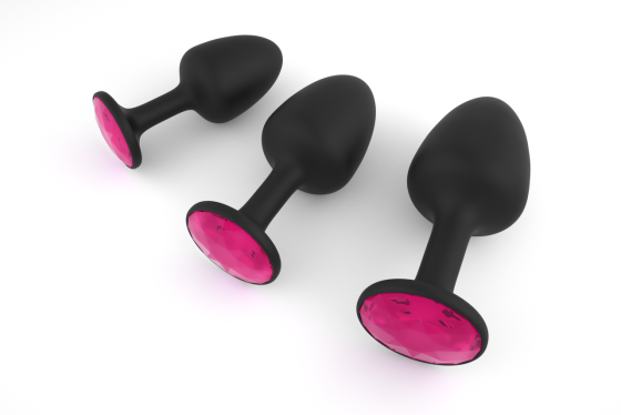 Анальна пробка Dorcel Geisha Plug Ruby M з кулькою всередині, створює вібрації, макс. діаметр 3,2см Sex Aura Київ
