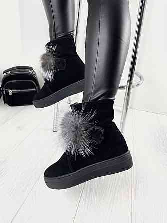 ITTS Угги жіночі ITTS чорні (зима, замша натуральна) (2356) лише 36р.37р. 37 Коломия