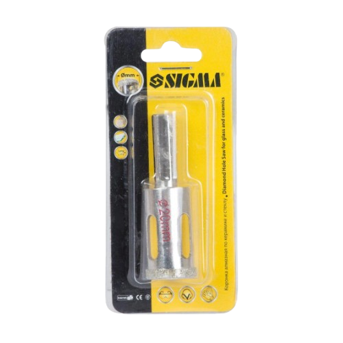 Коронка алмазна по керамиці та склу d20мм SIGMA Житомир - фото 2