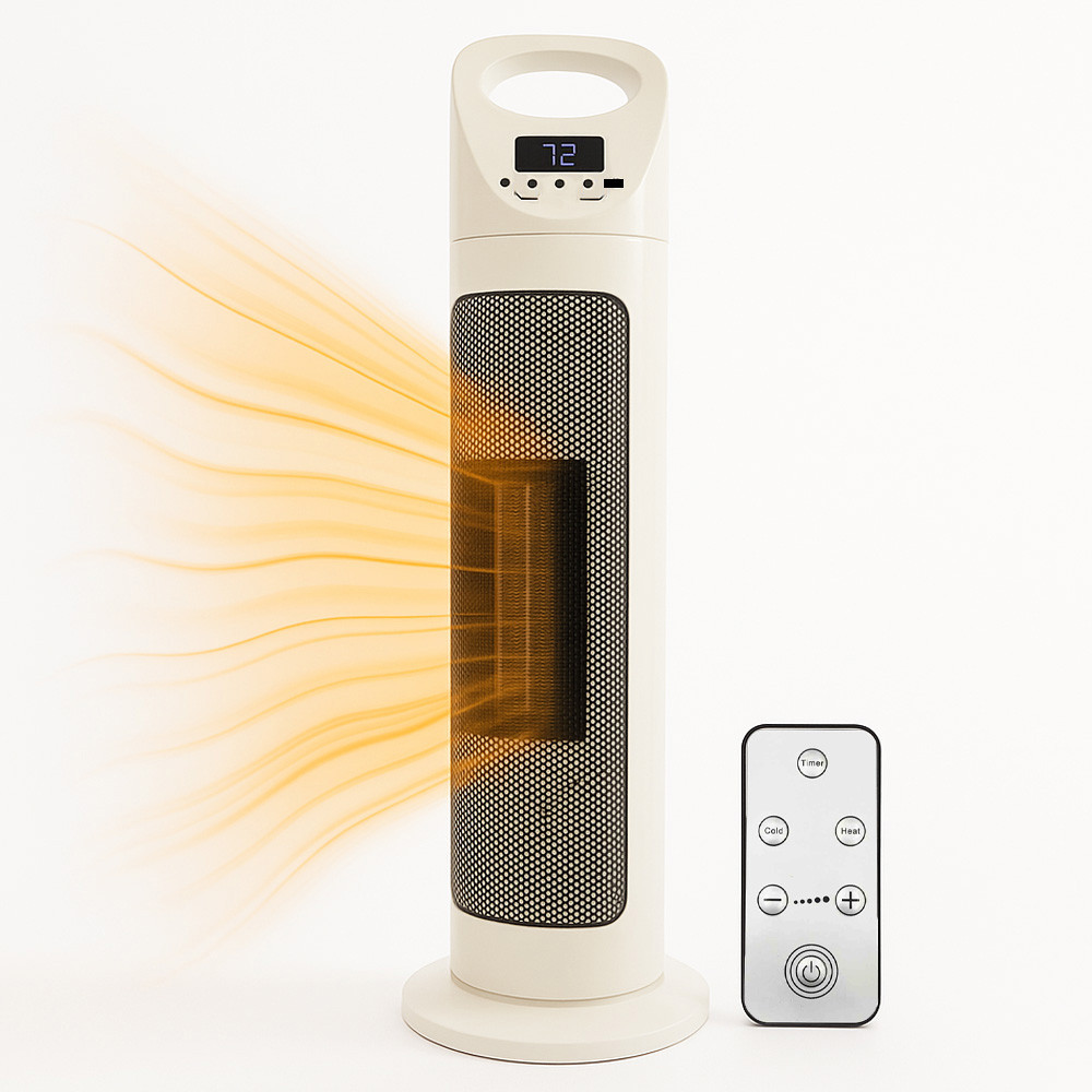 Тепловентилятор з пультом, зима-літо, 3500 Вт, BFX-768-1668 / Портативний тепловентилятор / Обігрівач повітря Київ - фото 1