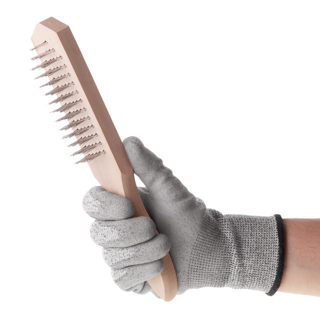 Щітка ручна, 5-рядна, корпус із дерева, cталевий дріт INTERTOOL BT-0003 Київ - фото 5