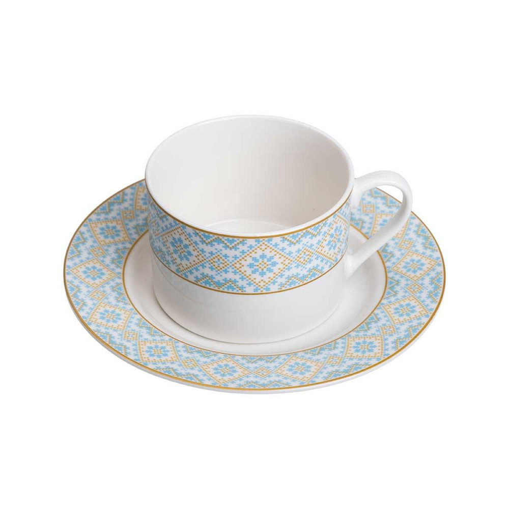 Чашка фарфоровая с орнаментом 250 мл, белая HP-7-741 Киев - изображение 2