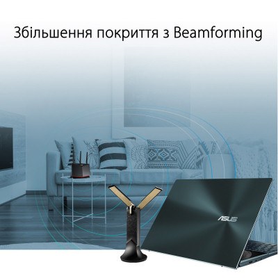 Мережева карта Wi-Fi ASUS USB-AX56 (90IG06H0-MO0R10) Вінниця - фото 7