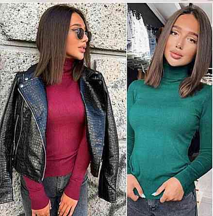 Женский повседневный гольф хлопок, кашемир смарагдовий Одесса