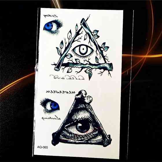 Наклейка для тіла тату "Очі" - розмір стікера 10*6см Київ