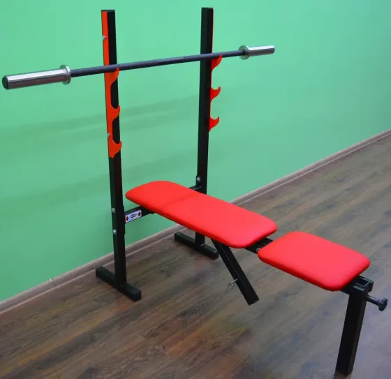 Лавка для жиму зі стійками Стандарт Стійки, лавки для жиму і присідань регульована Київ