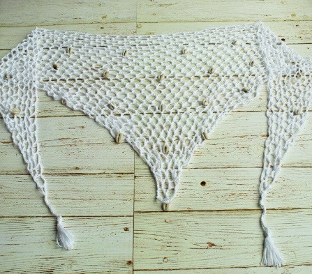 Юбка на пляж с ракушками женская универсальный белый Киев - изображение 4