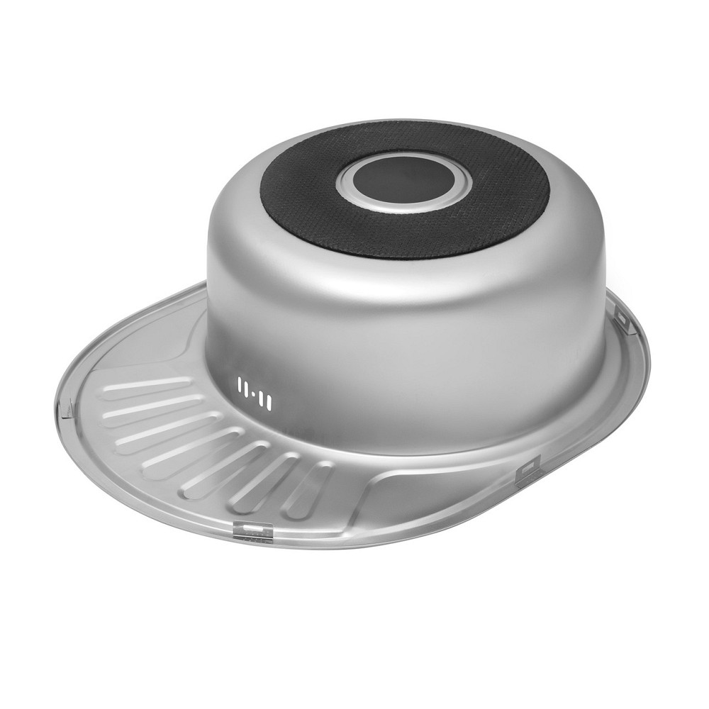 Кухонная мойка  с нержавеющей стали Kroner KRP Dekor - 57х45 (0.8 мм) Киев - изображение 6