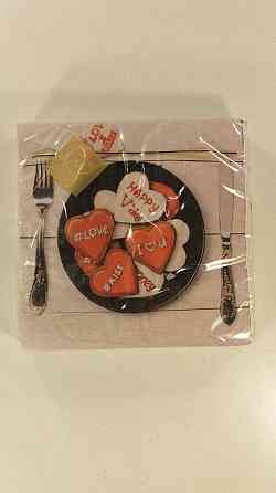 Бумажная салфетка на свадьбу (ЗЗхЗЗ, 20шт) Luxy  Романтический ужин (1 пачка) Харьков