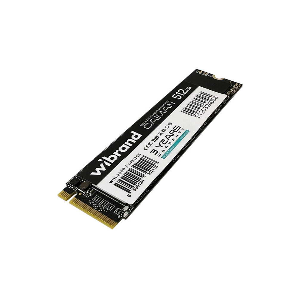 SSD M.2 Wibrand Caiman 512GB NVMe 2280 PCIe 3.0 3D NAND (WIM.2SSD/CA512GB) Київ - фото 1