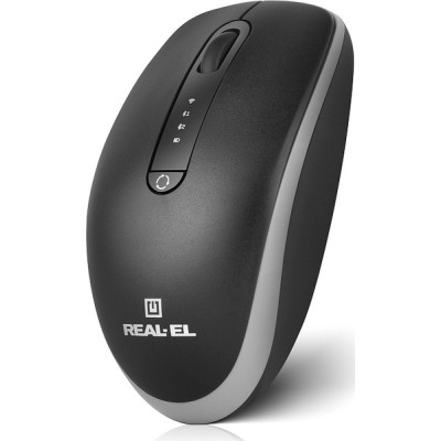 Мышка REAL-EL RM-455W Wireless/Bluetooth Black/Gray (EL123200047) Винница - изображение 8