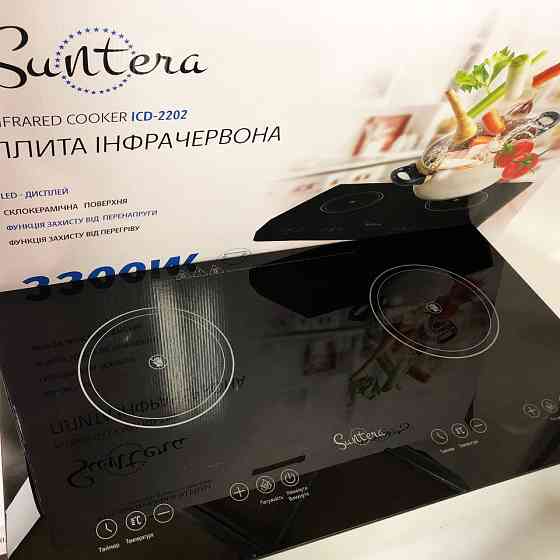 Настольная индукционная электрическая плита для кухни Suntera, Качественная настольная электроплита MW-19 Львов