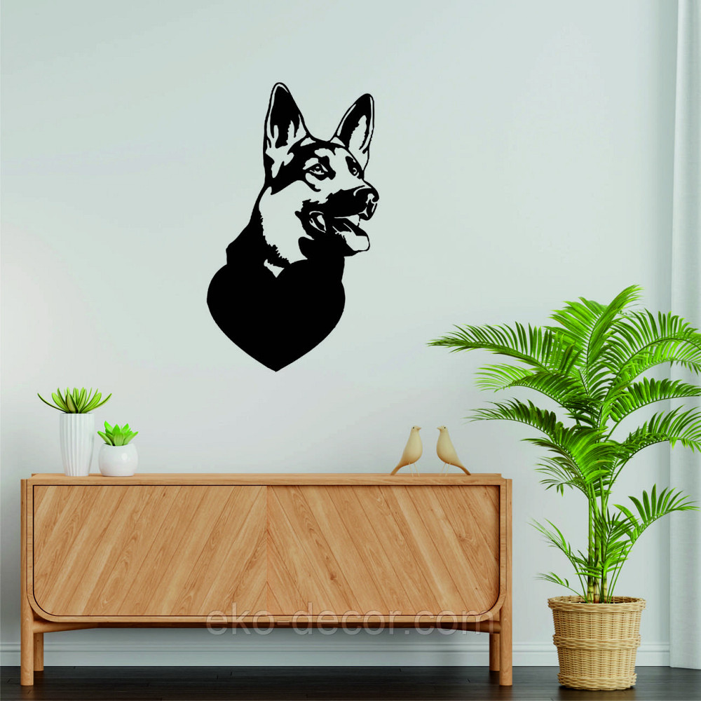 Декоративное настенное Панно «Овчарка», Декор на стену 70*41 см, Черный Киев - изображение 6