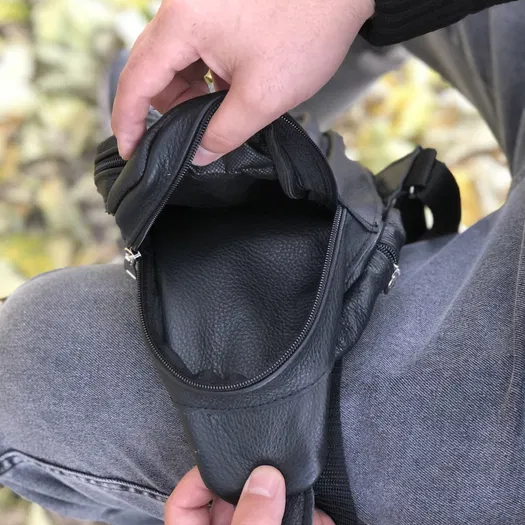 Сумка слинг для мужчин, Сумка кросс-боди гладкая, Сумка кобура наплечная Мужская плечевая слинг QY-27 Львов - изображение 18