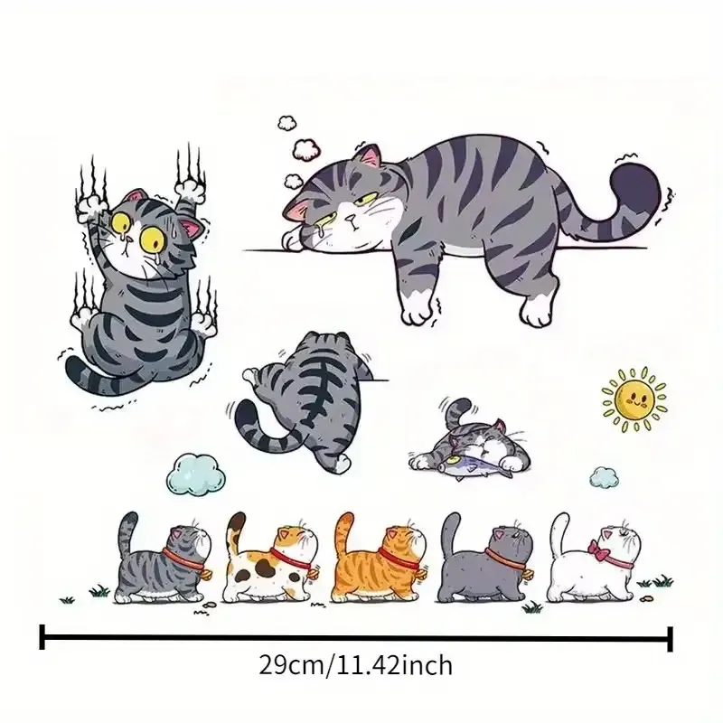 Наклейки для автомобиля с котиками — смешные деколи 29×21 см Киев - изображение 5